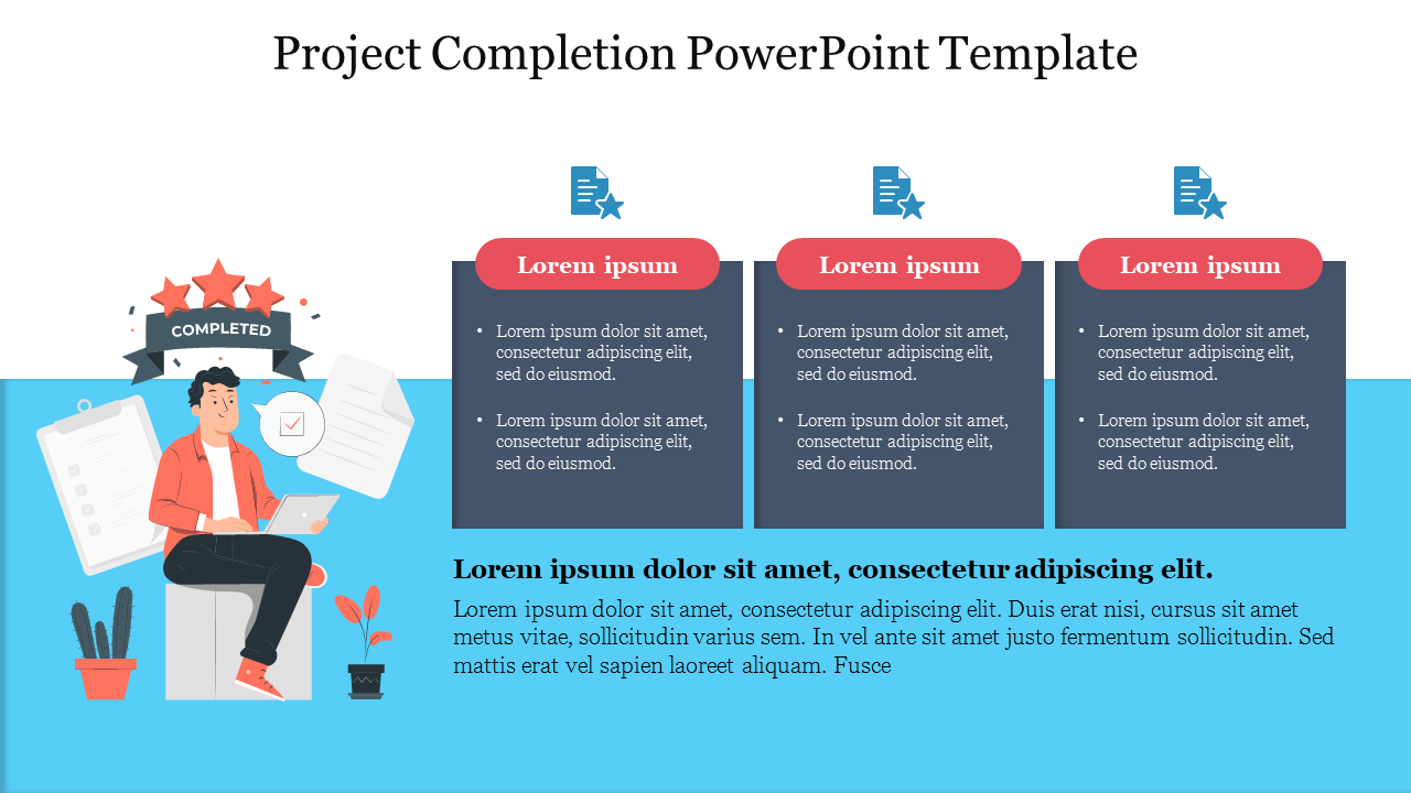 Project Completion PowerPoint Template & Google Slides